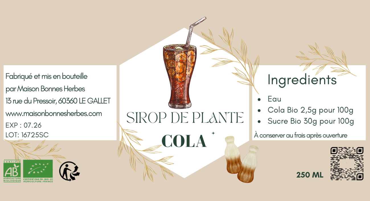 Sirop de plantes Cola (armoise cola) image 0