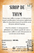 Sirop de thym