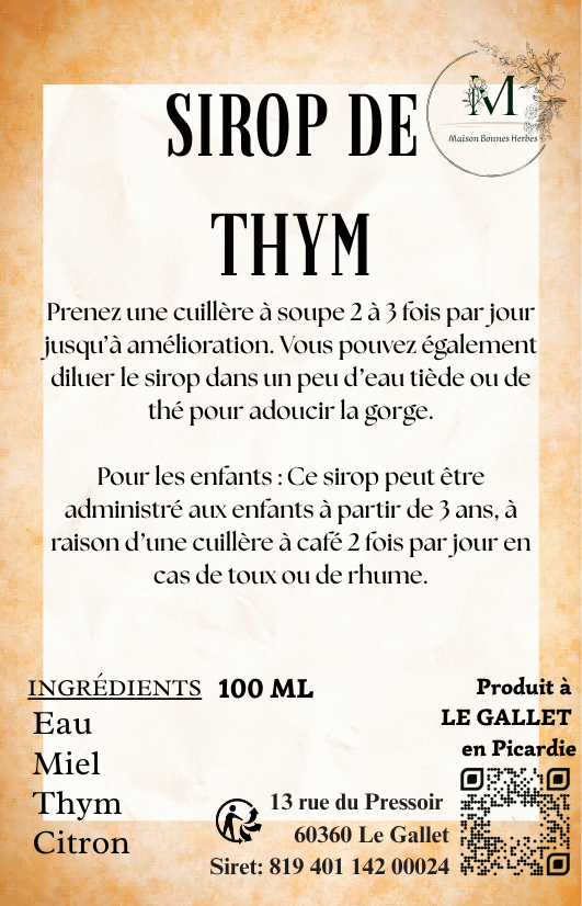 Sirop de thym